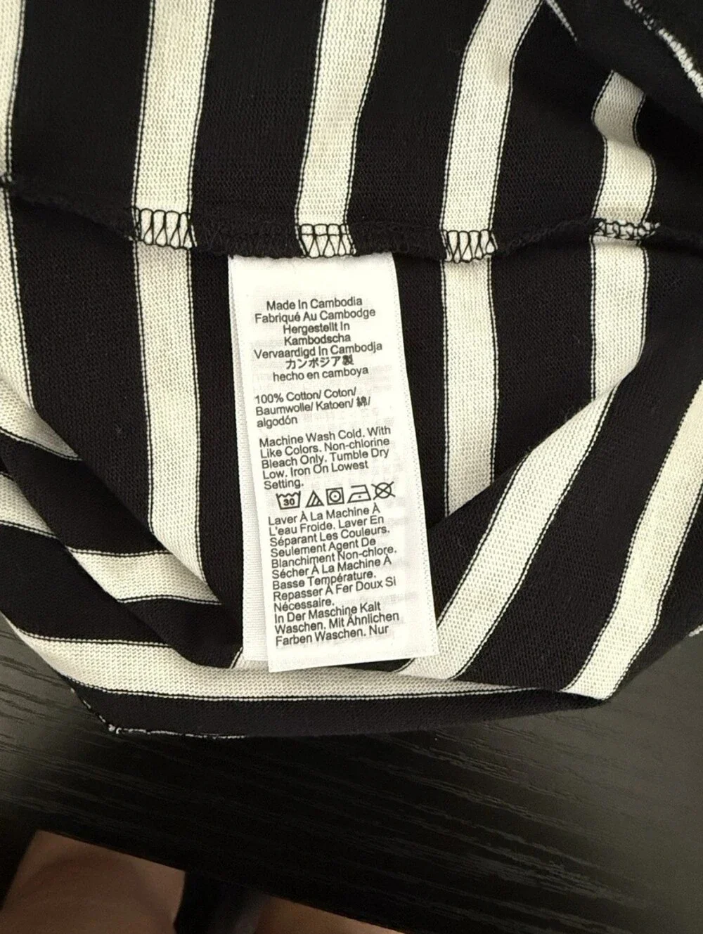 NWT J. Crew Cropped Black & White Stripe Shirt Sweater Top XL